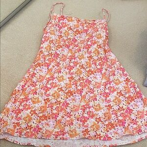 Rhythm Floral Pink and Orange Dress